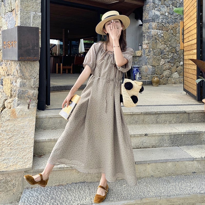 【dress】ドット柄ワンピース　M23929