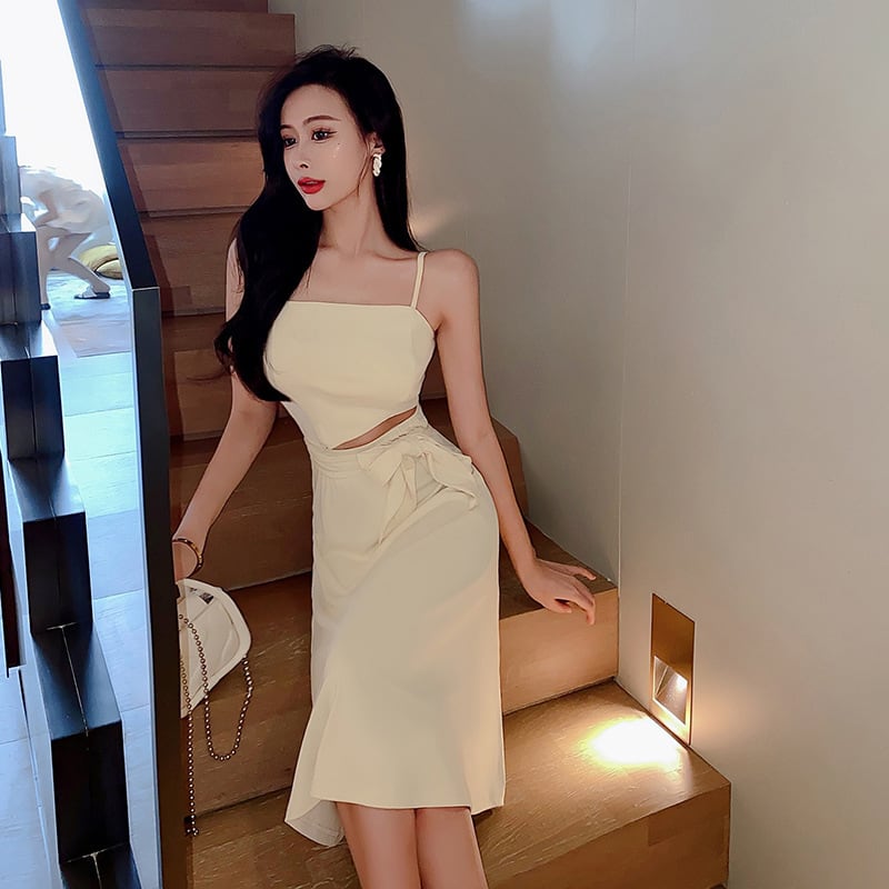 【dress】ウエストカットキャミワンピース　M24105