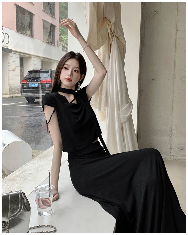 【set】Tシャツ×ロングスカートセット　M24192