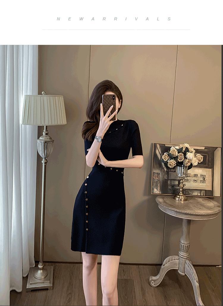 【dress】ニットAラインワンピース G21403