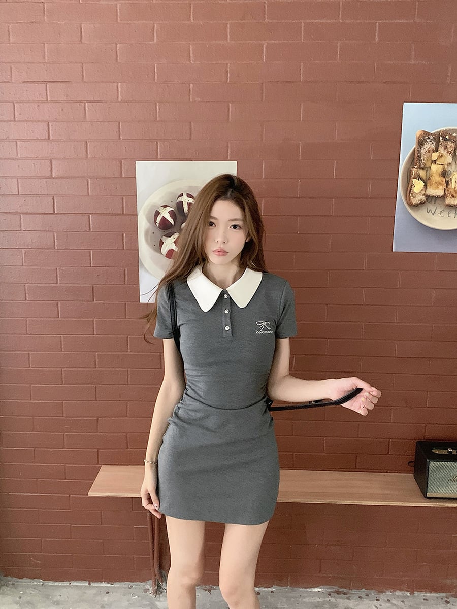 【dress】POLOネックワンピース　M24835