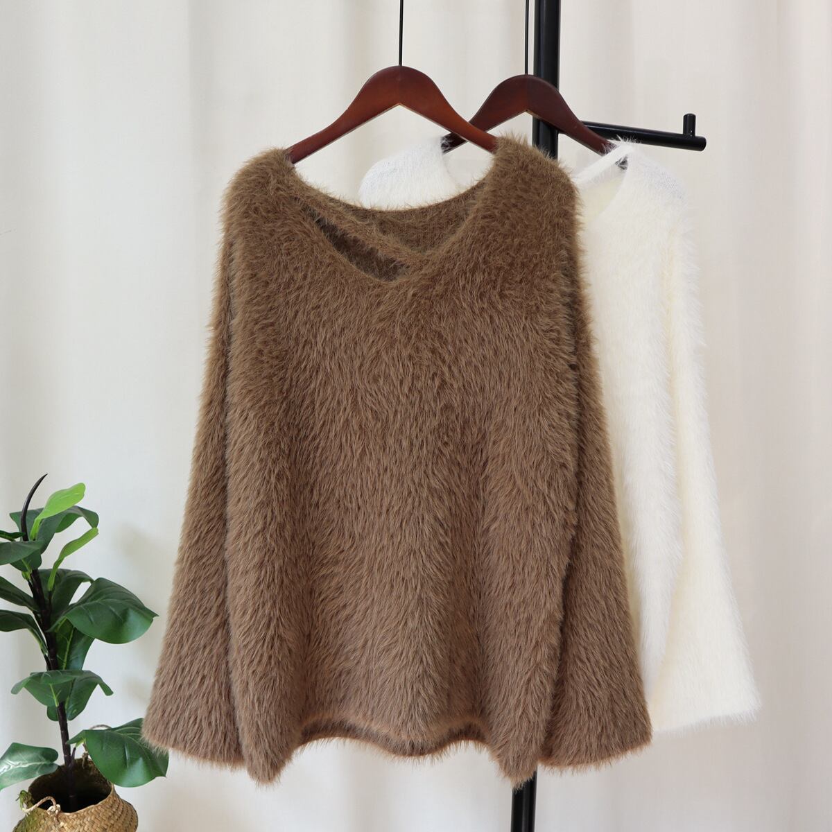 【tops】クシャギーニットセーター　M17997