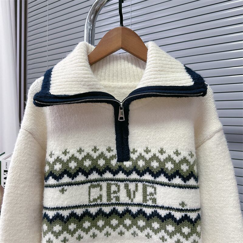 【tops】ファスナーニットセーター　M27891