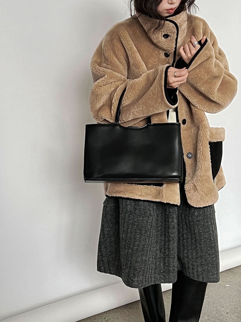 【outer】ハイネックボアコート Q7266