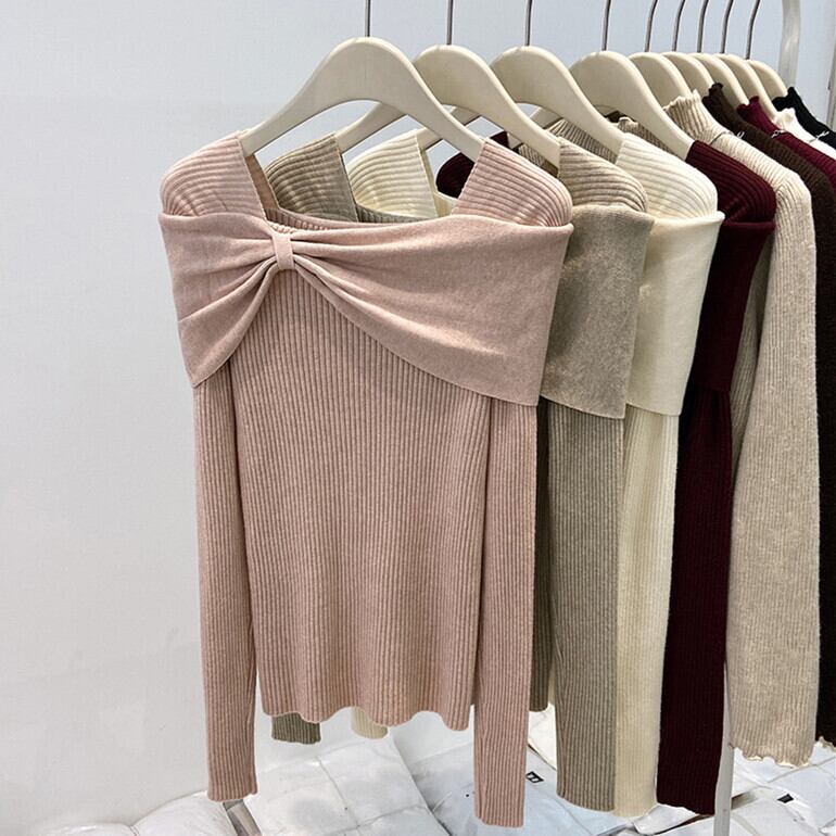 【tops】ニットトップス　M27565