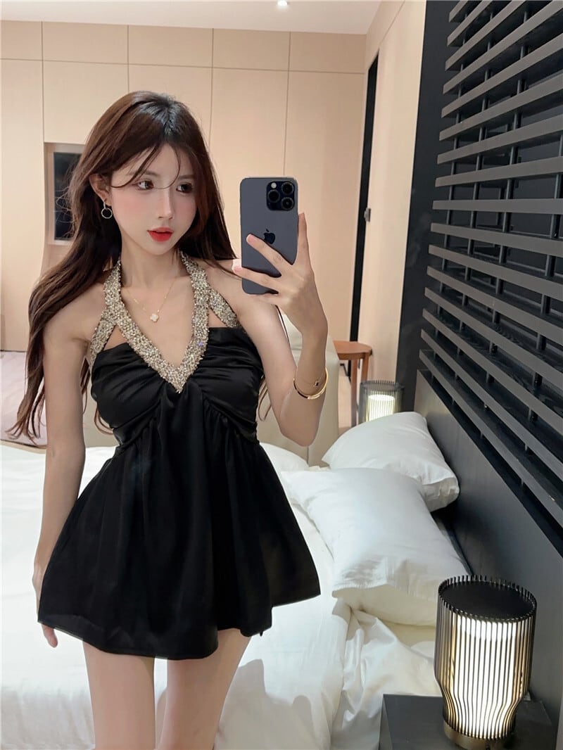 【dress】ホルターネックワンピース　M25083