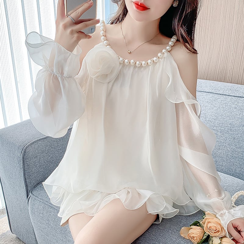 【tops】オフショルダーブラウス　M29371