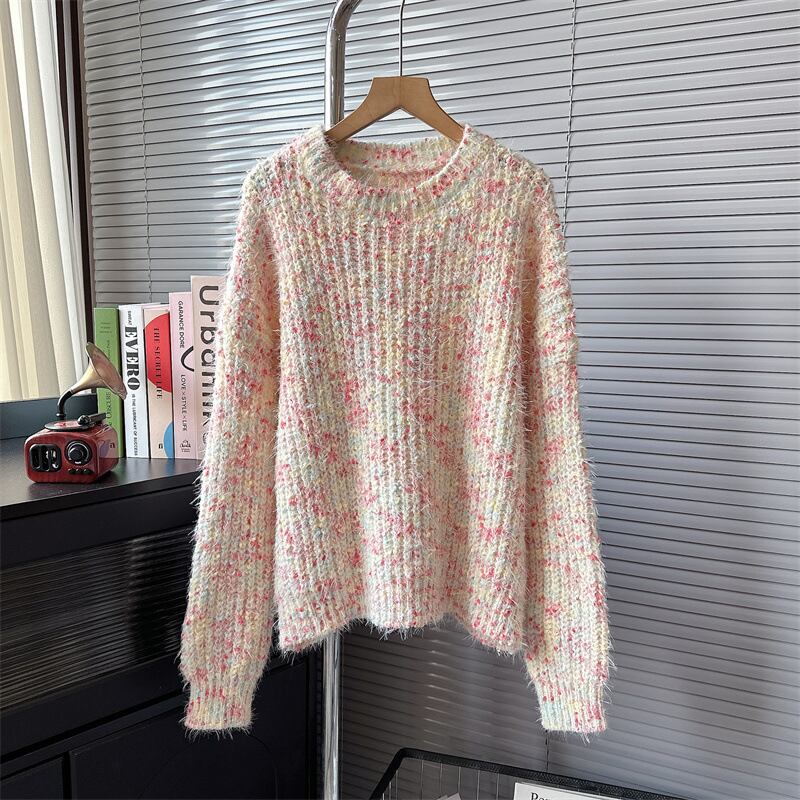 【tops】クルーネックニットセーター　M19065