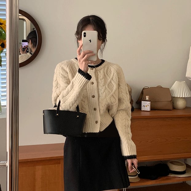 【outer】ニットカーデ　M27232