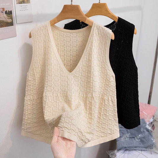 【tops】ノースリーブニットキャミソールG20347