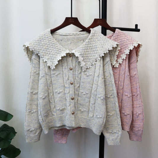 【outer】ドールカラーニットカーデ　M25514