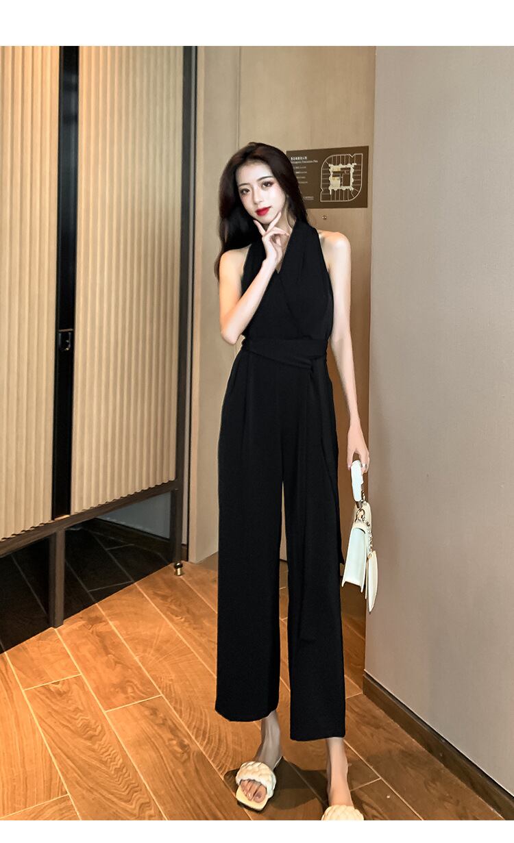 【set】気質満点レトロ夏着痩せハイウエストオールインワン G0709