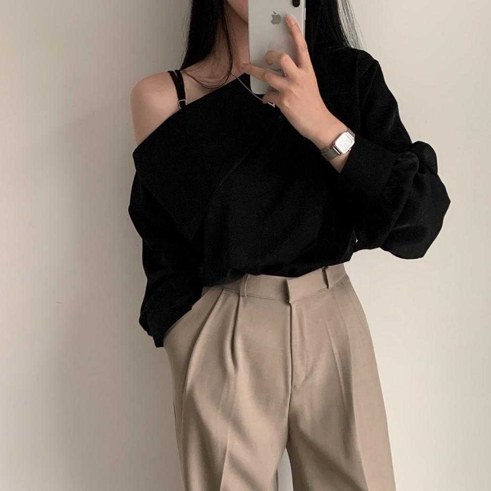 【tops】オフショルダートップス　M25763