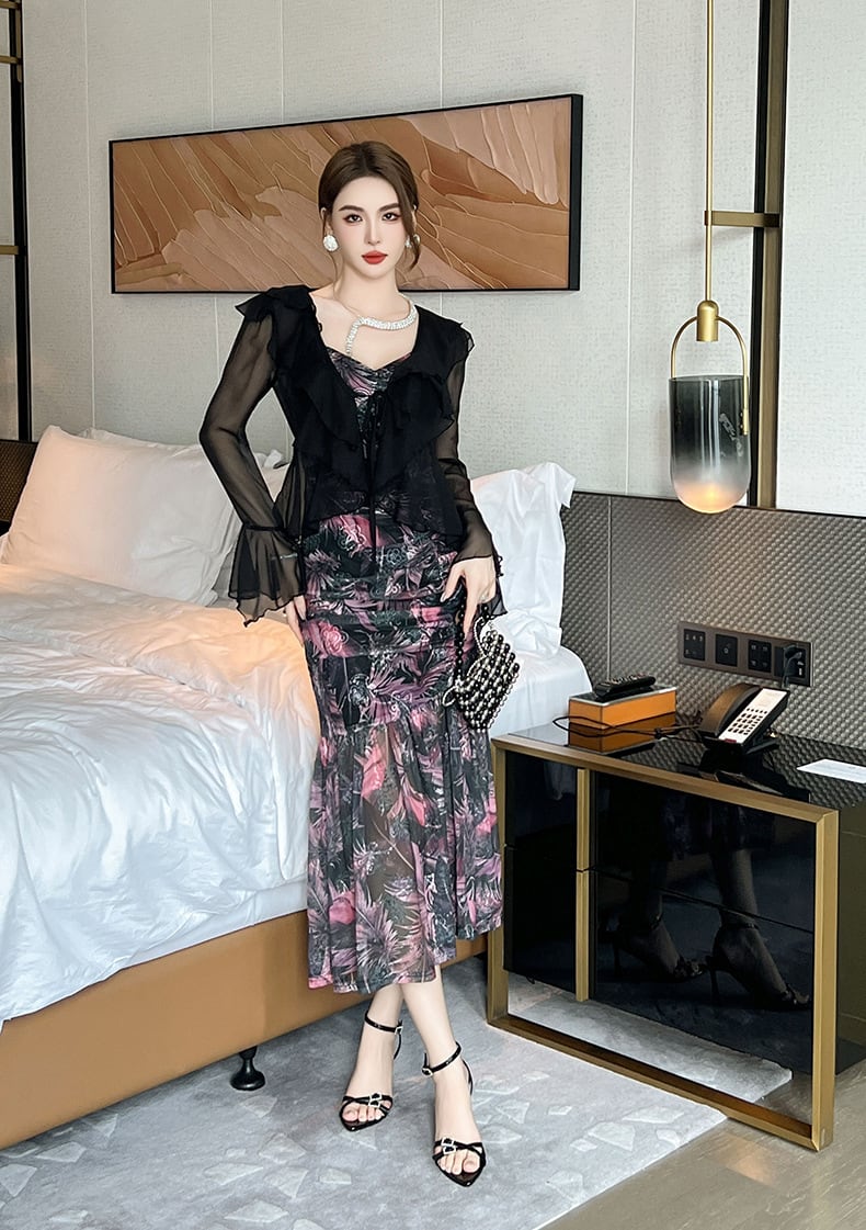 【dress】花柄キャミワンピース　M23920