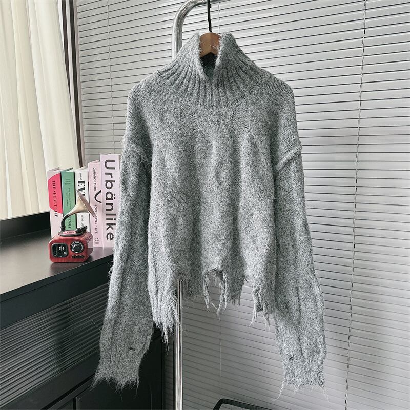 【tops】不規則 イレギュラーニットセーター　M27961