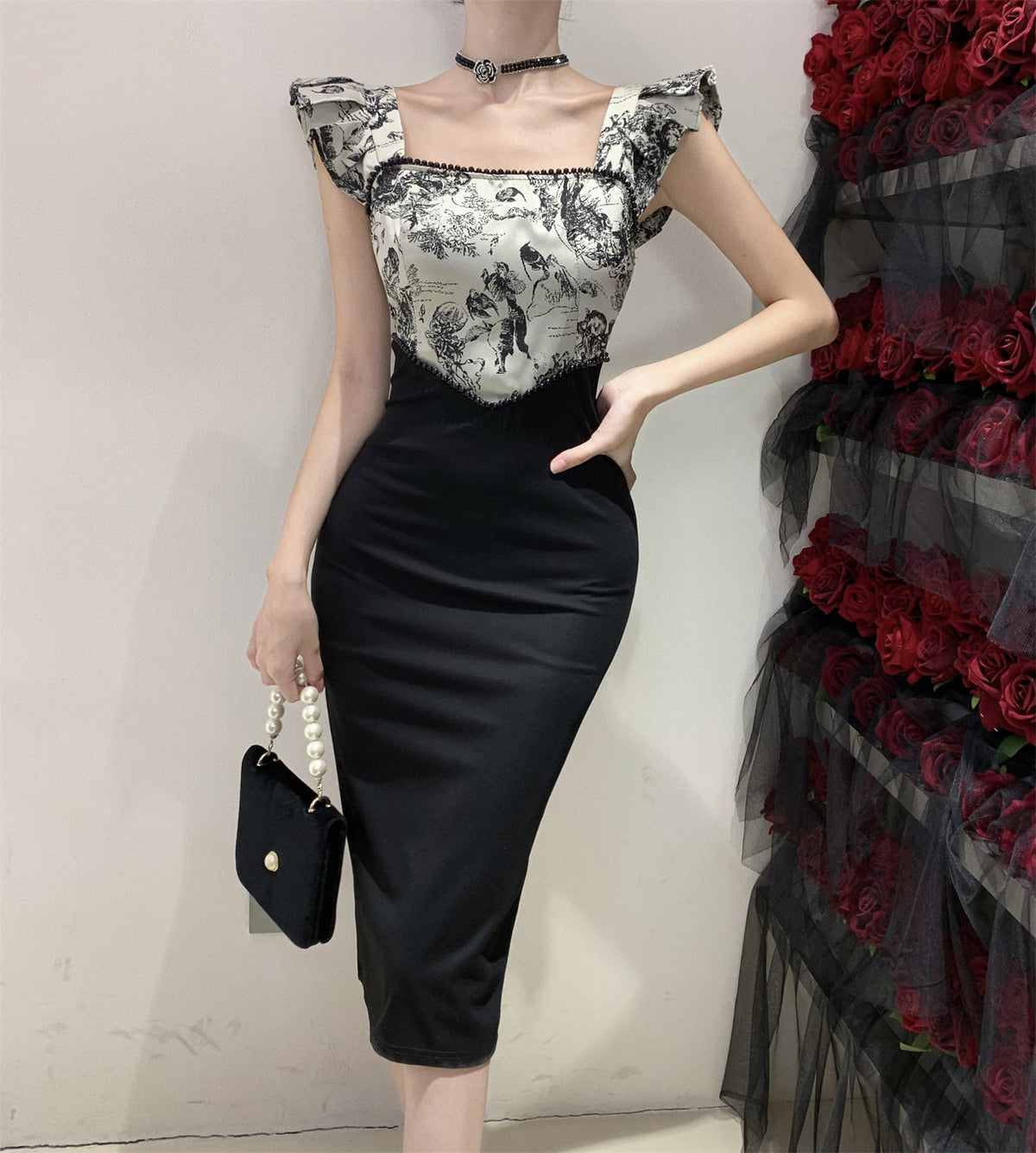 【dress】切り替えデートワンピース　M22208