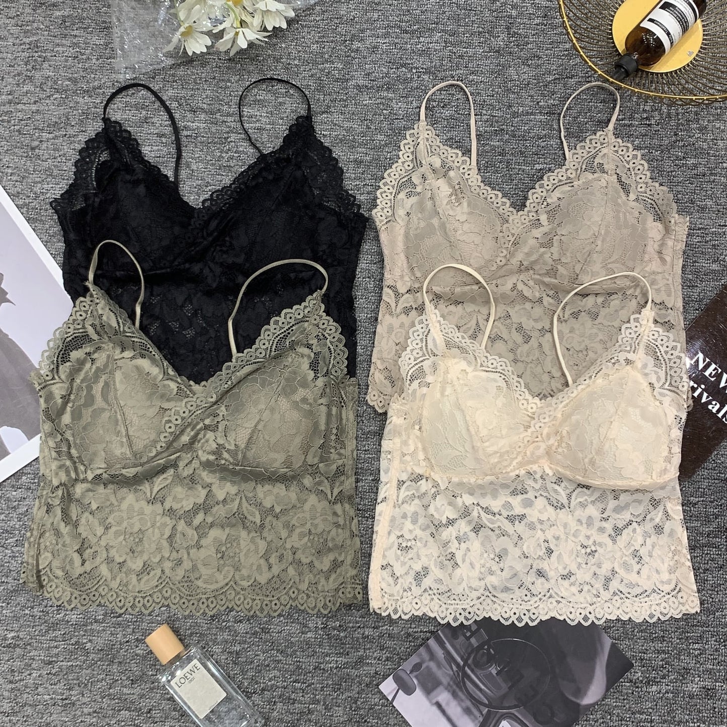 【tops】レースカップ付きキャミソール　M29716