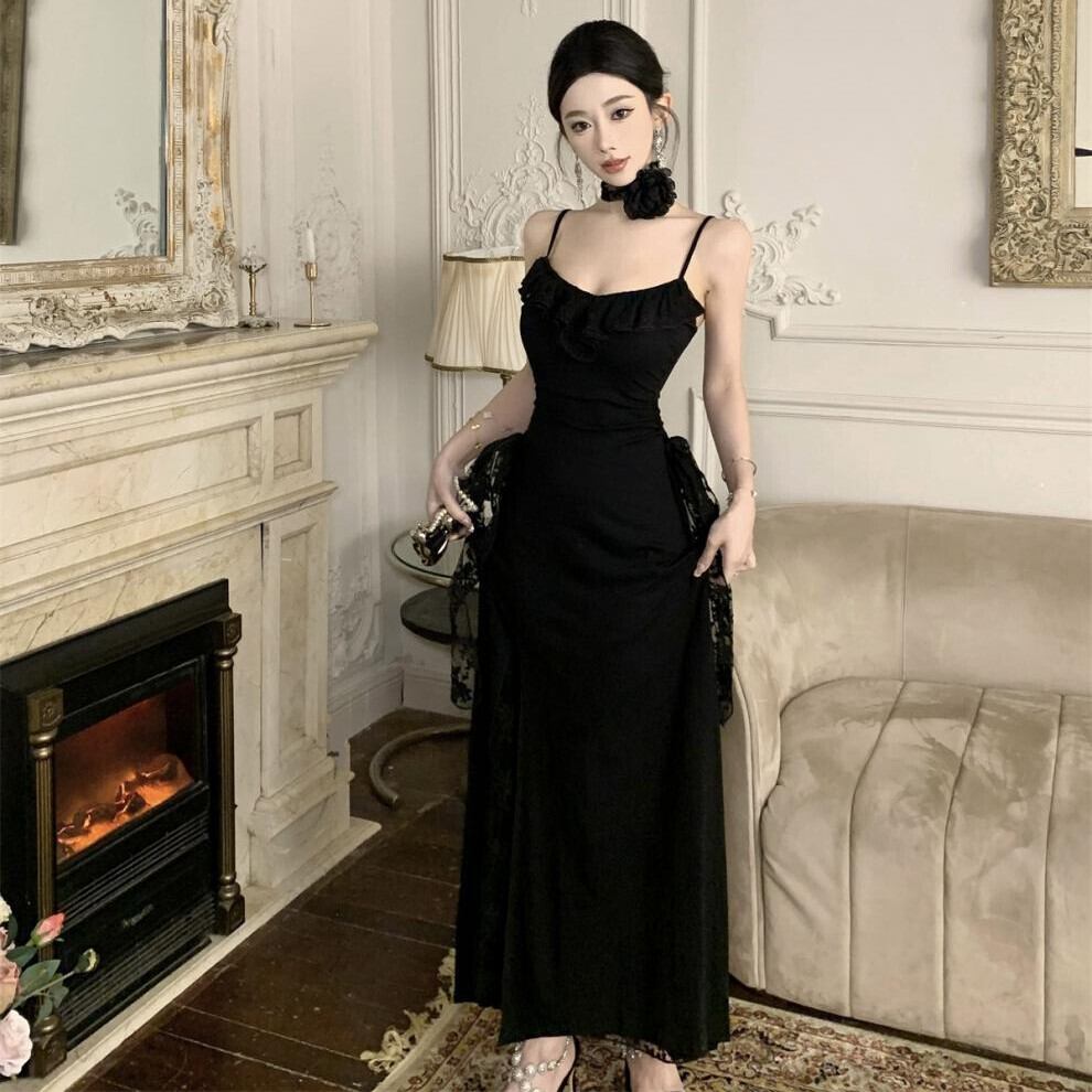 【dress】レース切り替えキャミワンピース　M30005