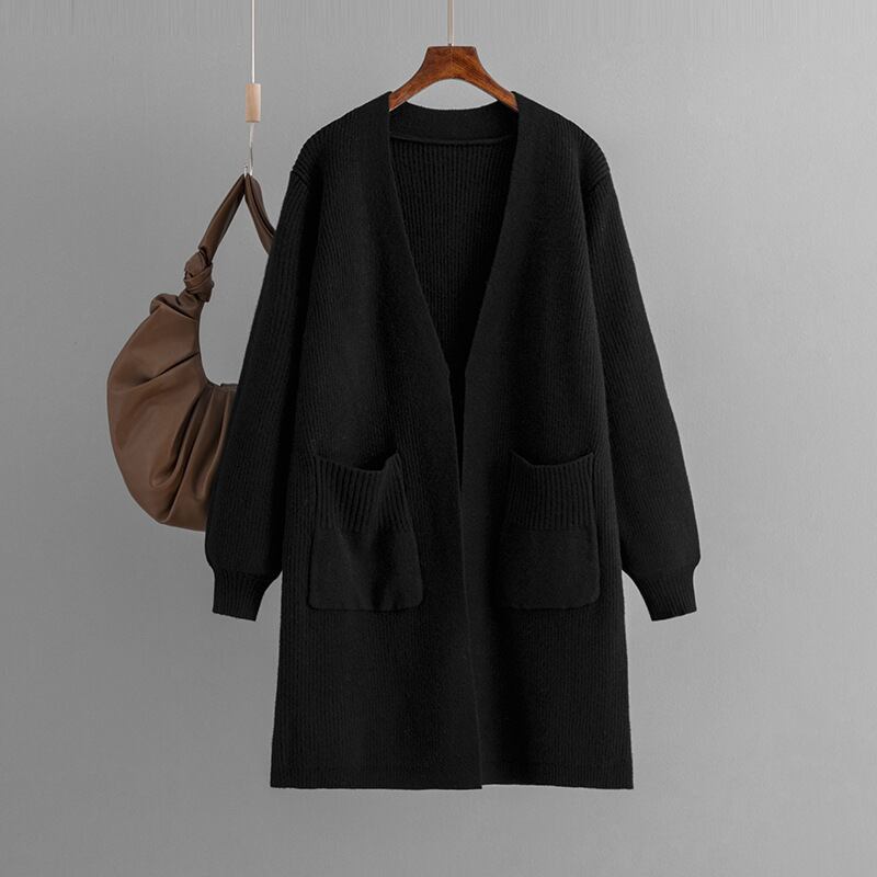 【outer】アウトポケットニットカーデ　M18415
