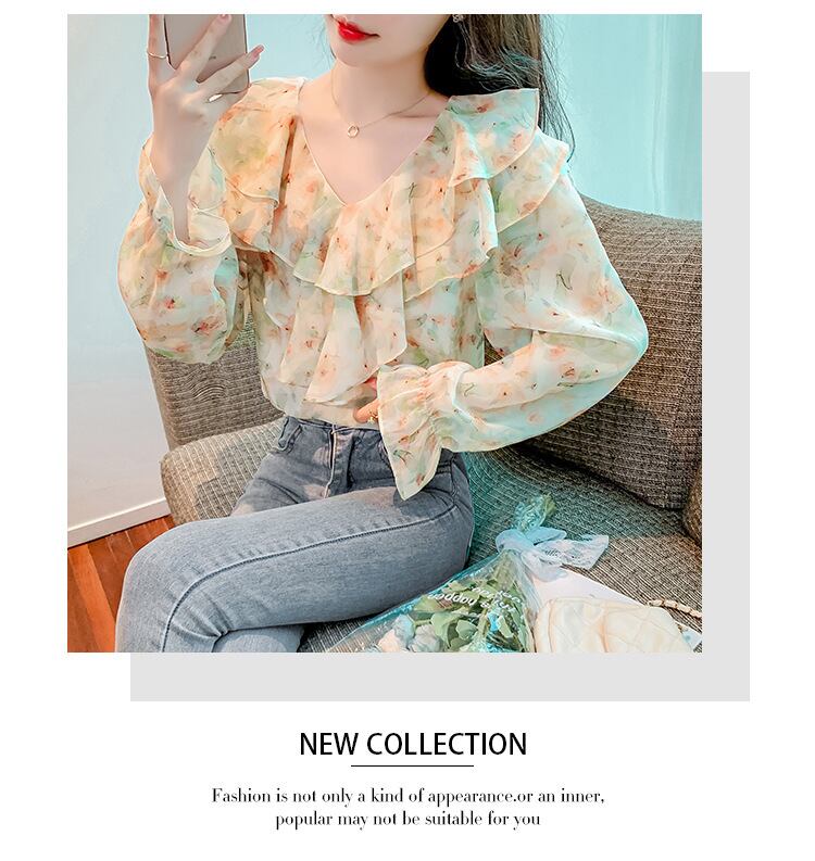 【tops】花柄シャツトップス　M18479