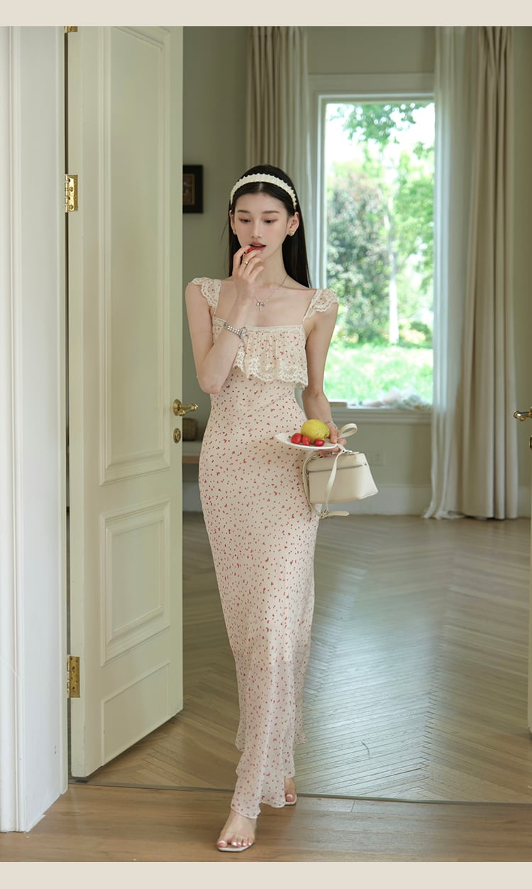 【dress】レースフリルキャミワンピース　M31661