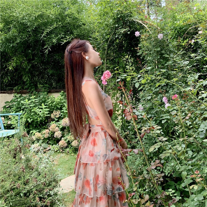 【dress】プリントワンピース　M25292