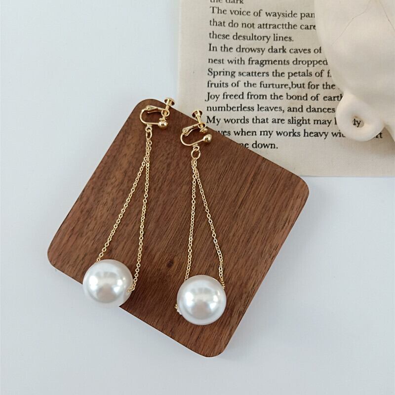 【小物】超人気 シンプルスウィート気質パールフリンジピアスアクセサリー