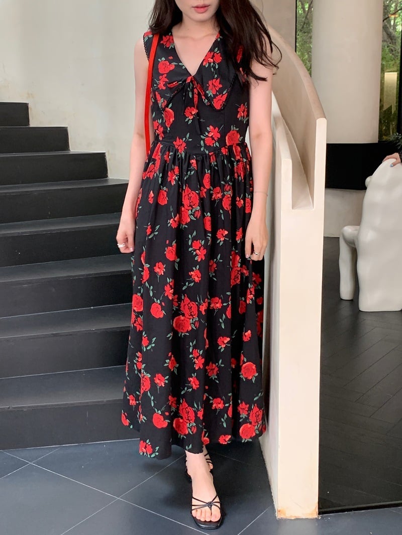 【dress】花柄ワンピース　M24869