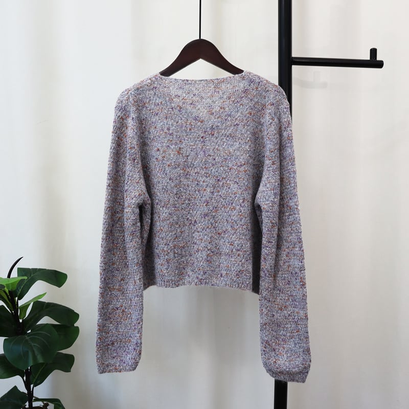 【outer】クルーネックニットカーデ　M25378