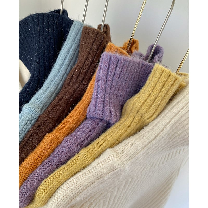 【tops】ハイネックニットセーター　M27226