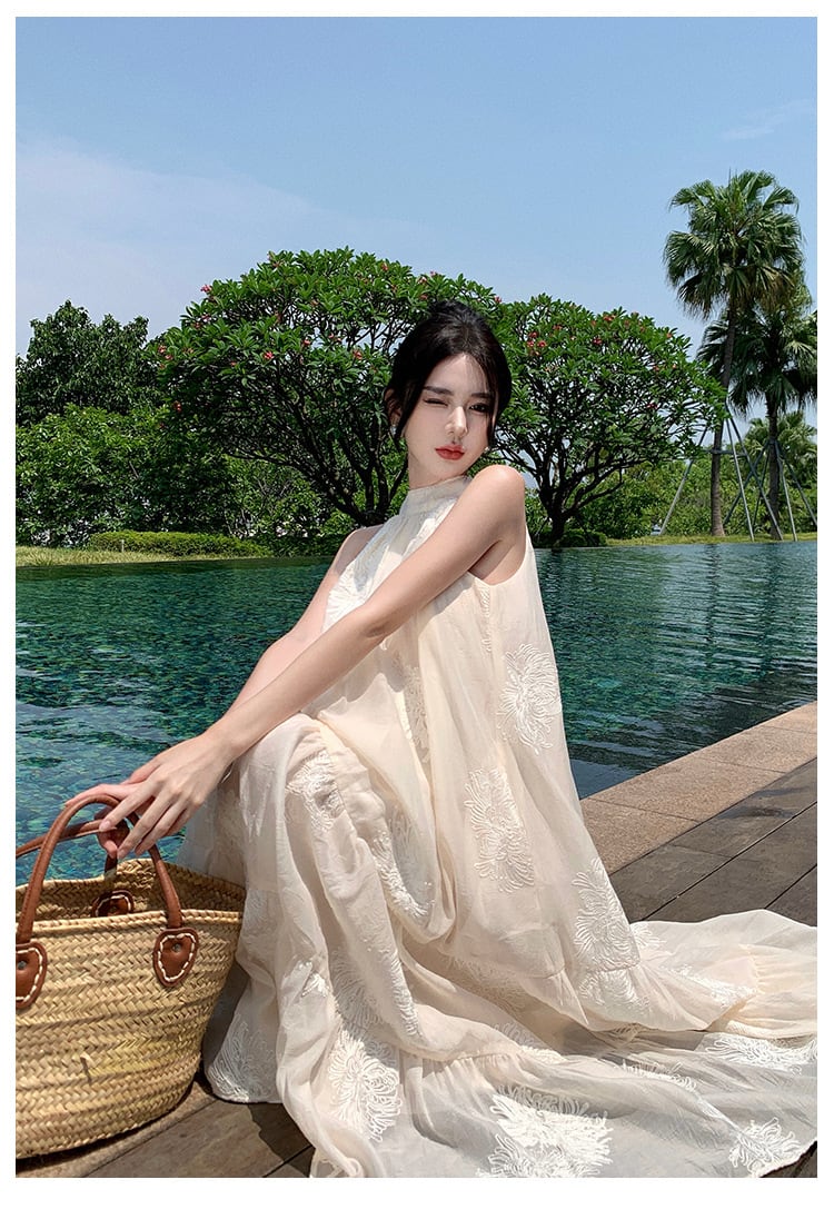 【dress】ノースリーブバックリボンワンピース　M22956