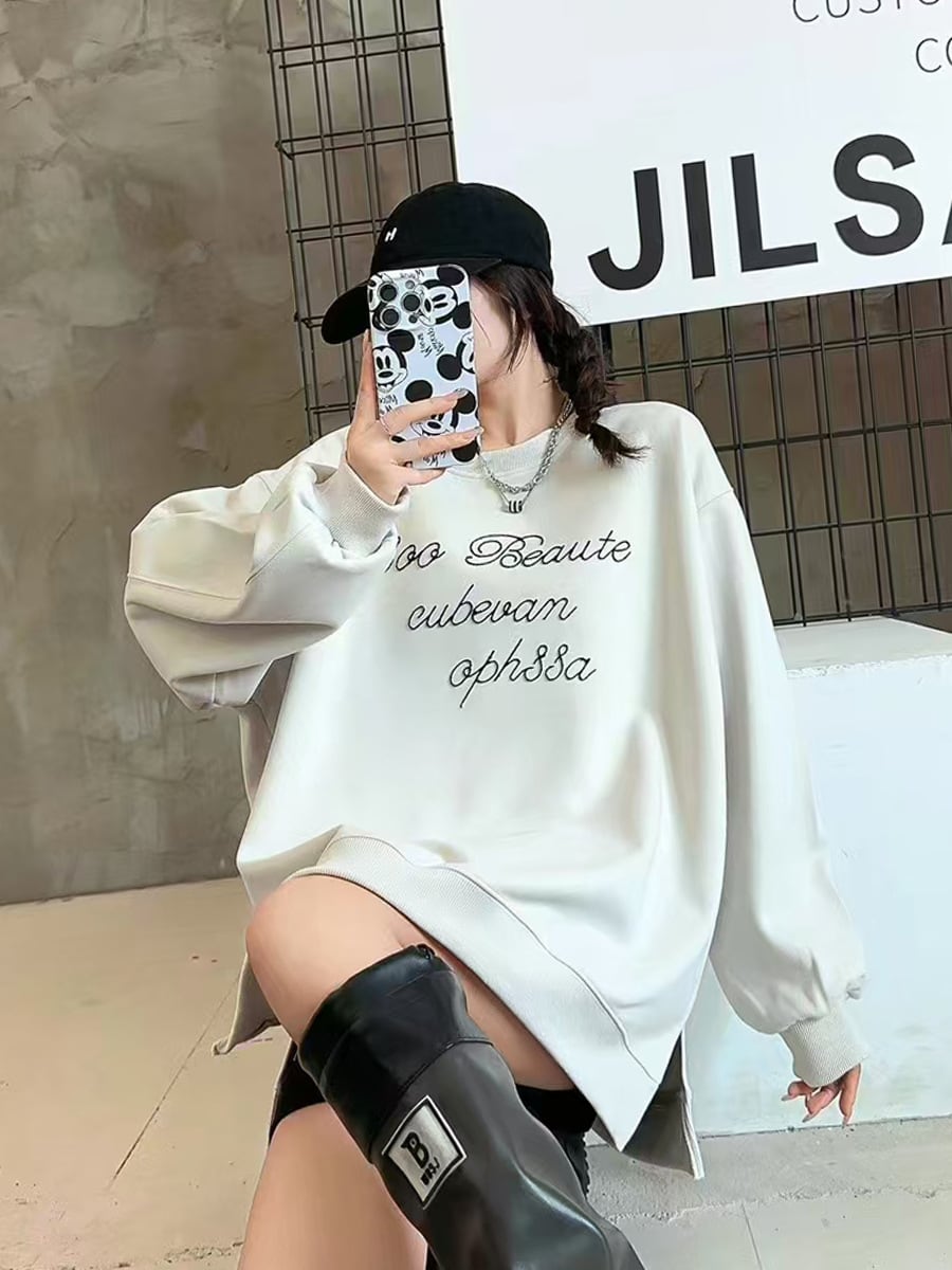 【tops】プリントスウェット　M25682