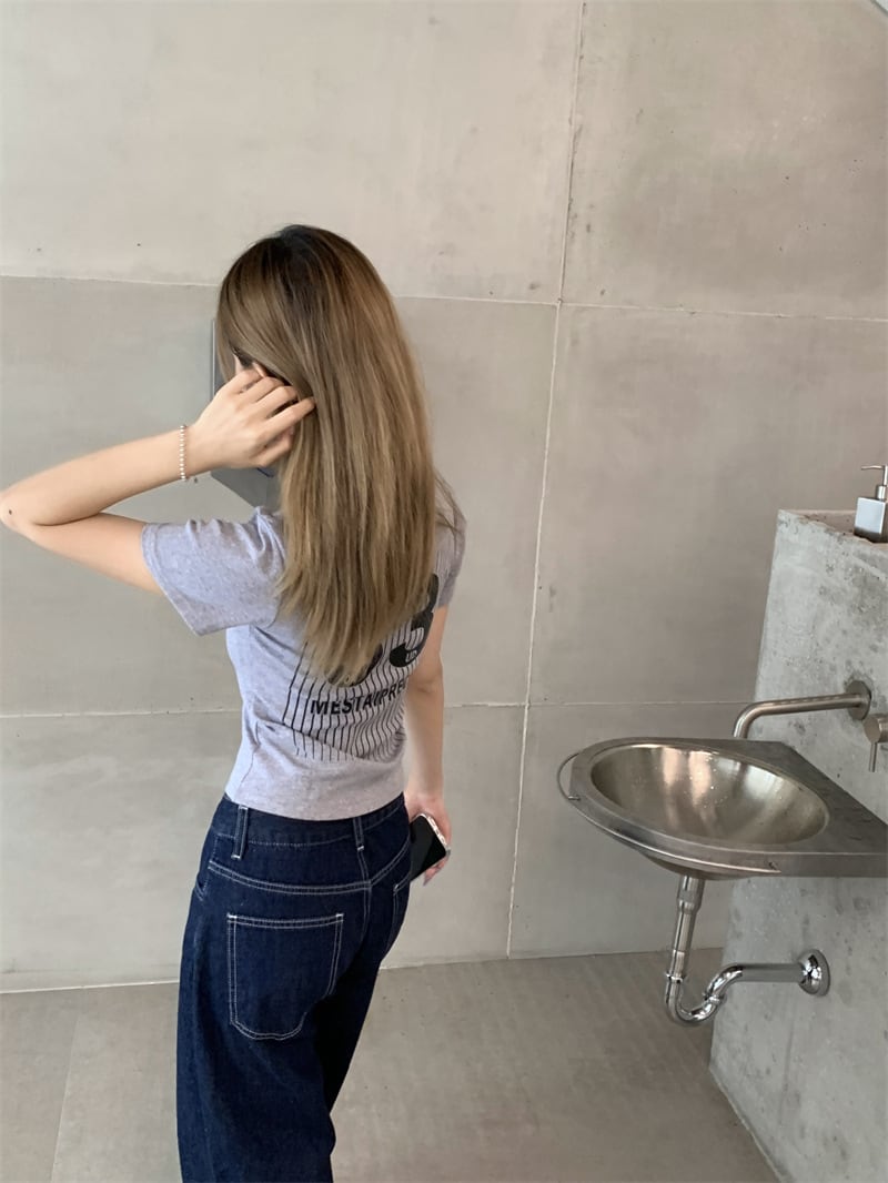 【tops】プリントTシャツ　M25102