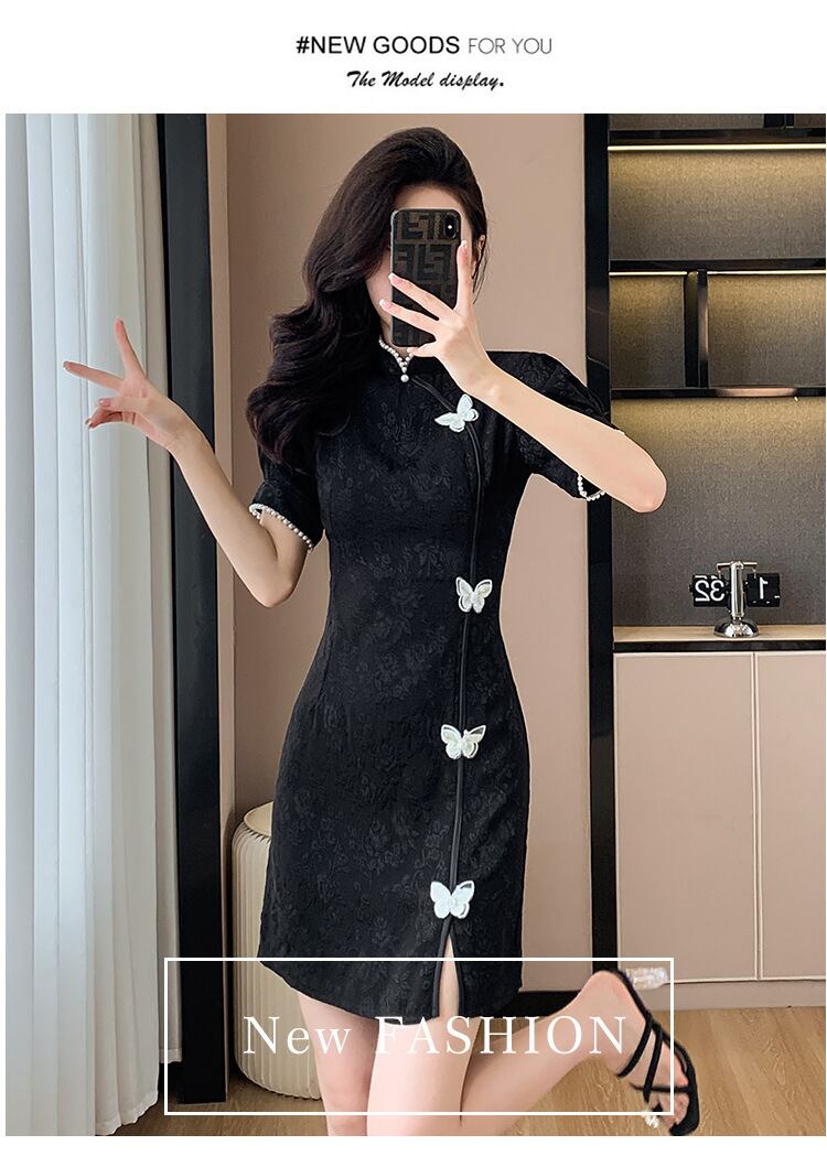 【dress】体型カバーリボンワンピース G21101