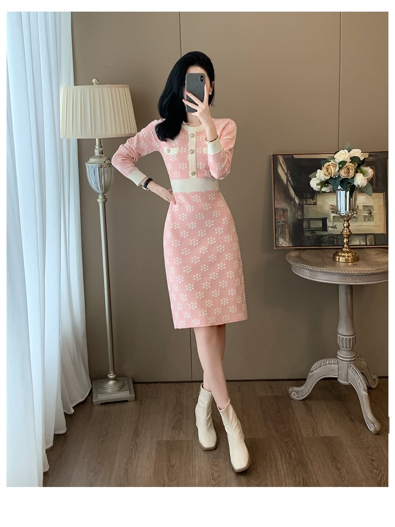 【dress】ニットワンピース　M25379