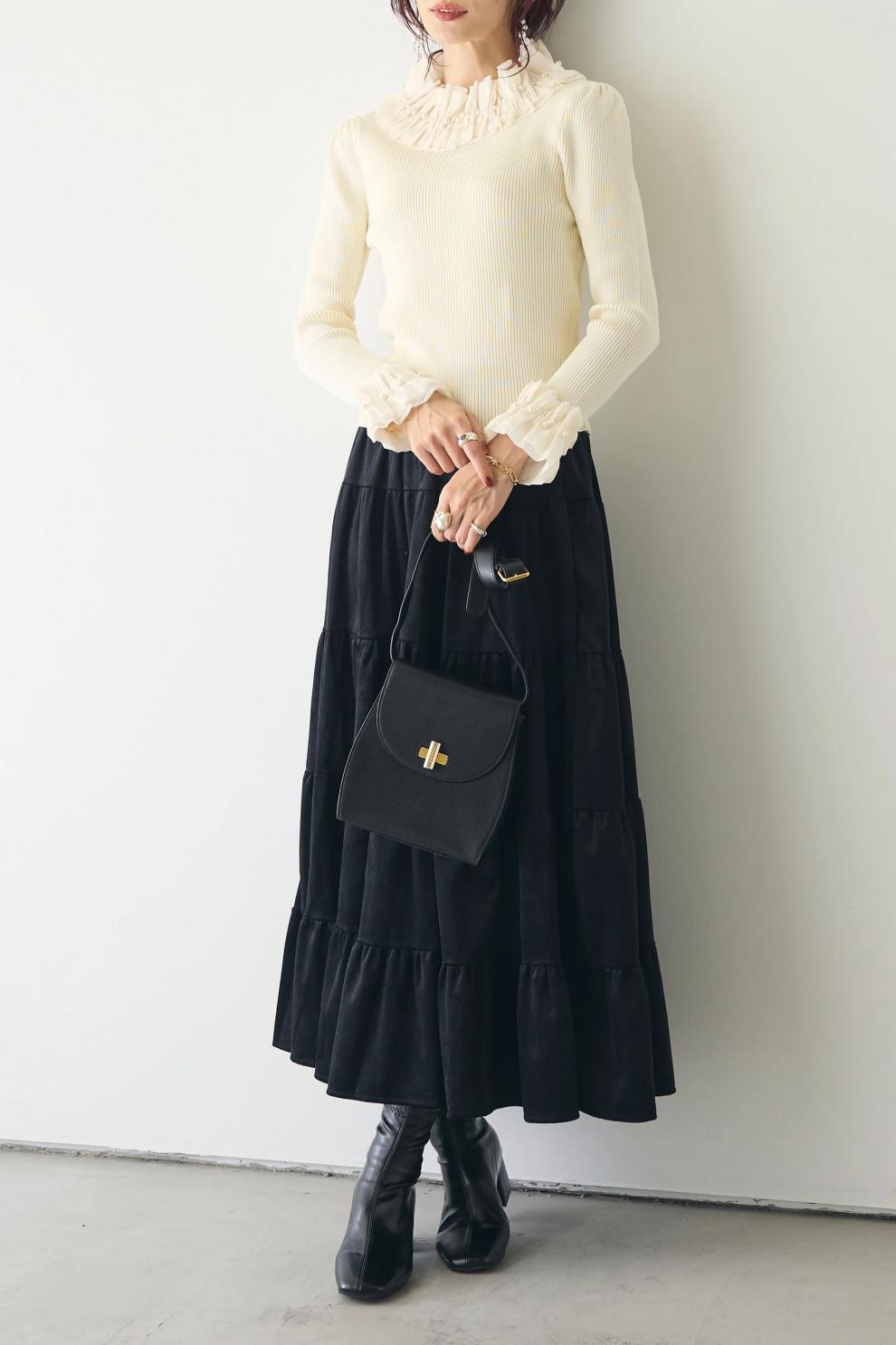 【tops】ドッキングニットトップス　M28689
