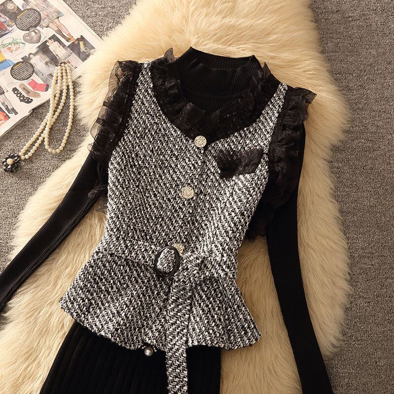 【tops】レースツイードベスト　N2252
