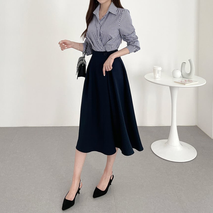 【dress】切り替えシャツワンピース　M29587