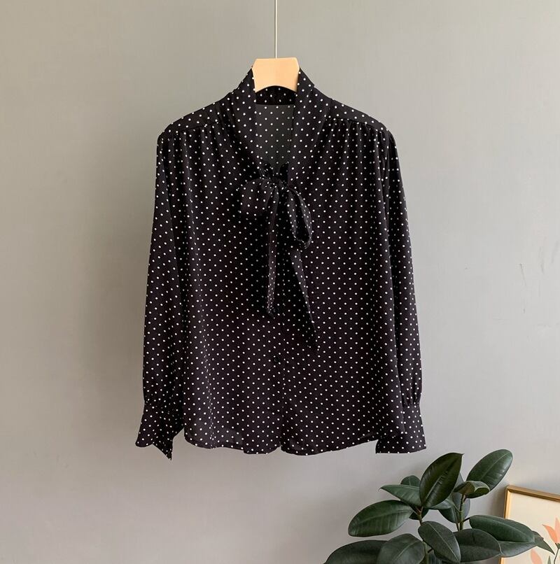 【tops】ドット柄シャツトップス　M29409