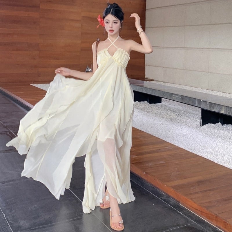 【dress】バックレスワンピース　M25007