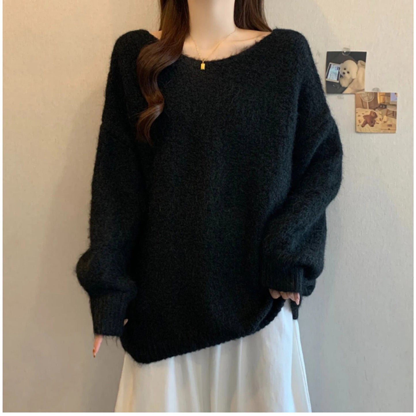 【tops】バックリボンニットトップス　N3505