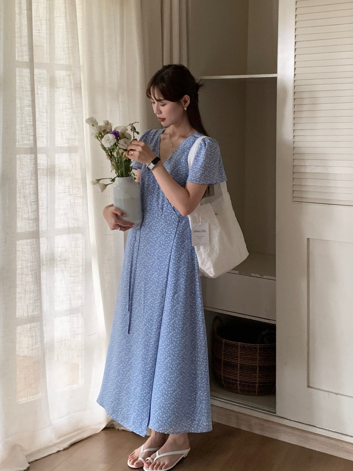 【dress】花柄ワンピース　M24897