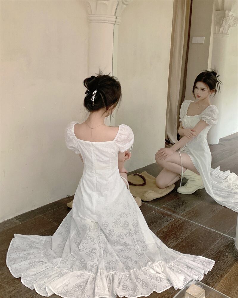 【dress】フリル スリットワンピース G20382