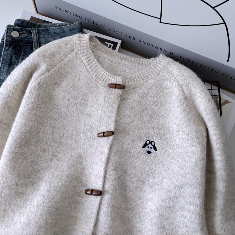 【outer】4色展開ニットカーディガン Q7492