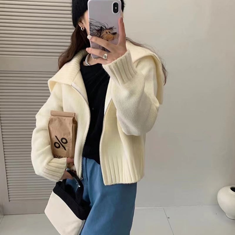 【outer】Wジップニットカーデ　M26400
