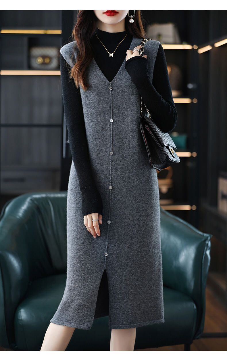 【dress】Ｖネックベストワンピース 　N2239