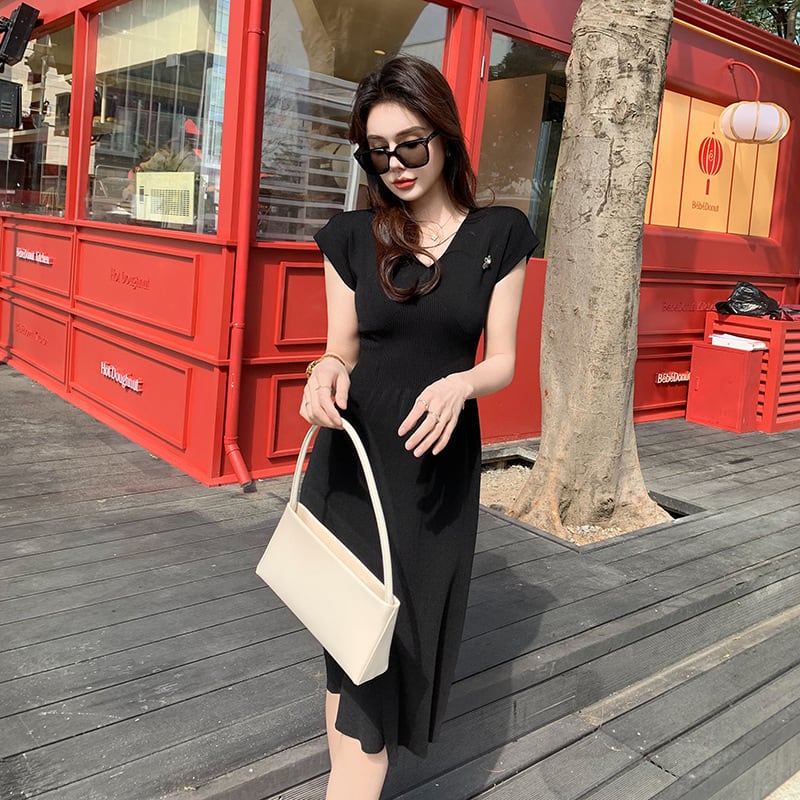 【dress】薄手ニットワンピース　M29750