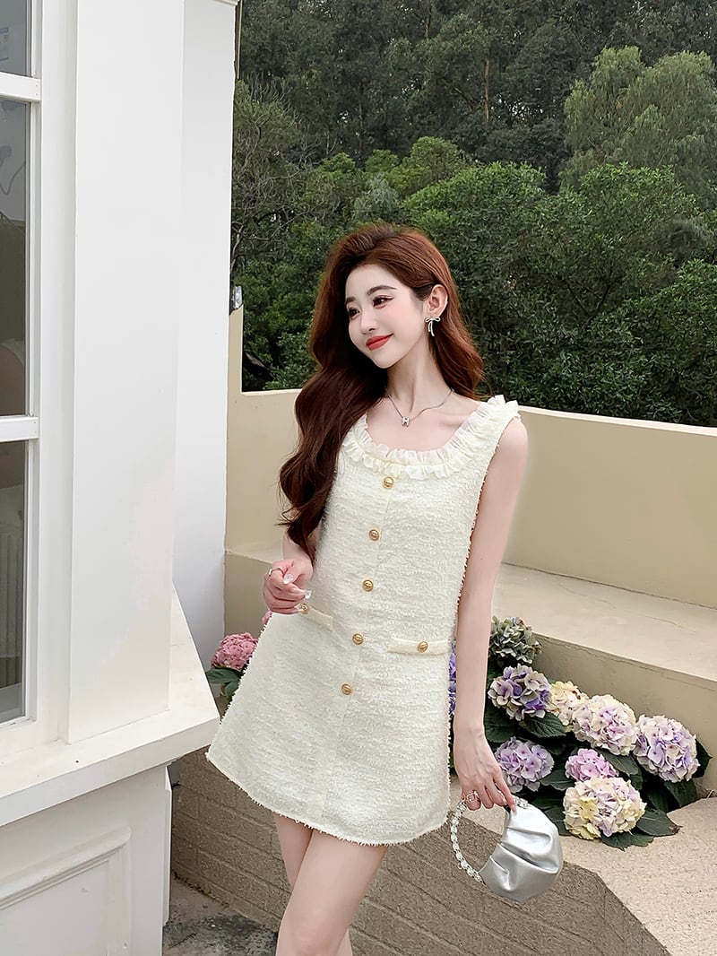 【dress】ボタンデザインワンピース　M24073