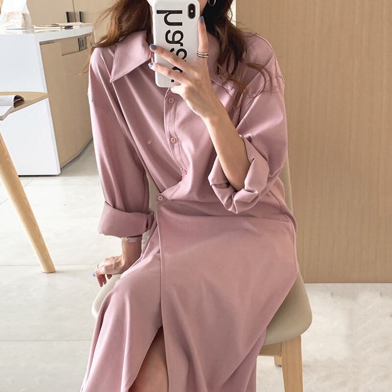 【dress】シャツワンピース　M18666