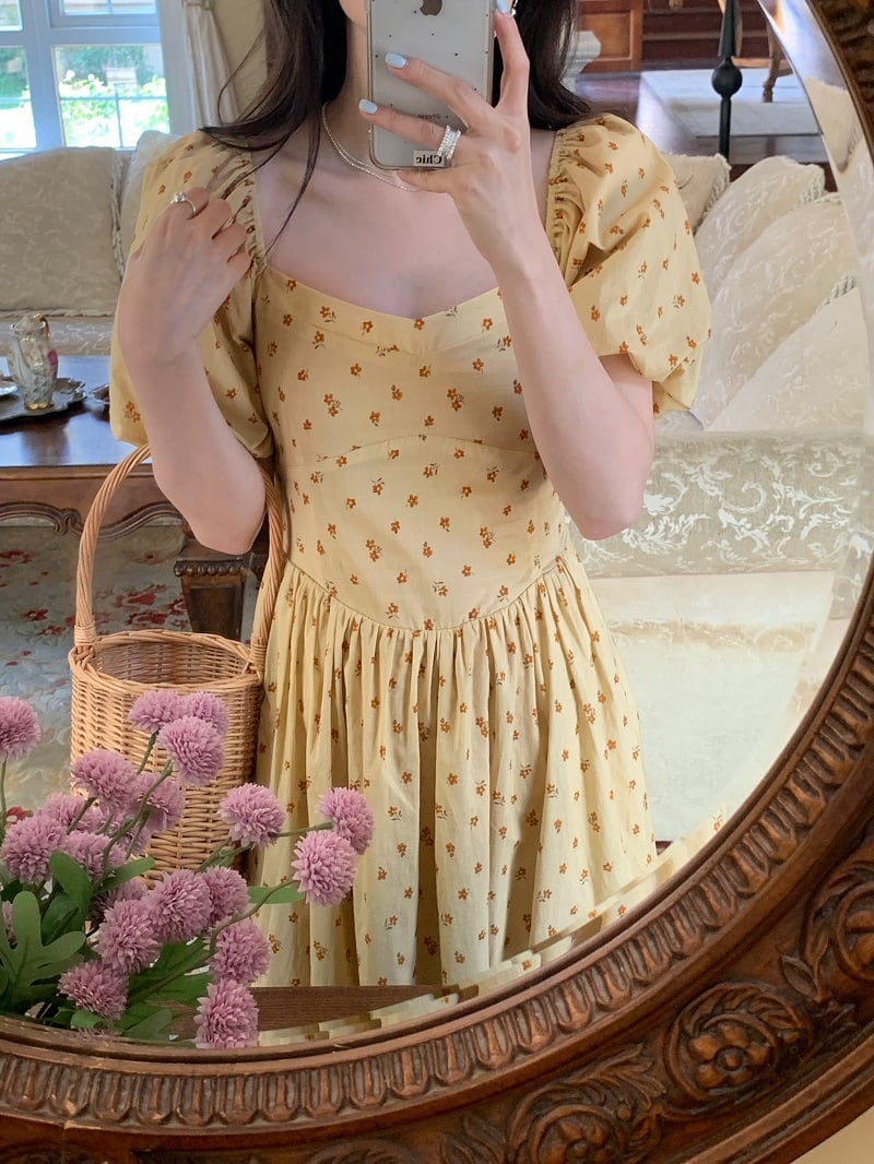 【dress】花柄ワンピース　M25042